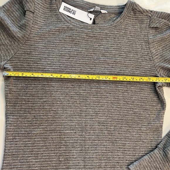 BB Dakota The Scene Heather Gray Ribbed Sweater Dress NWT Size L - Picture 17 of 17